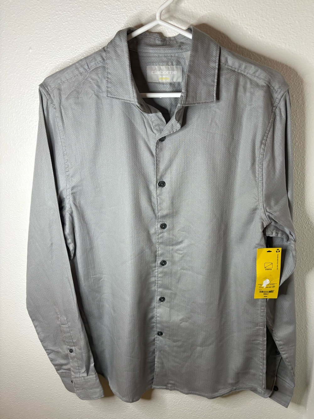 NWT Claiborne Men's Light Gray Dress Shirt - S